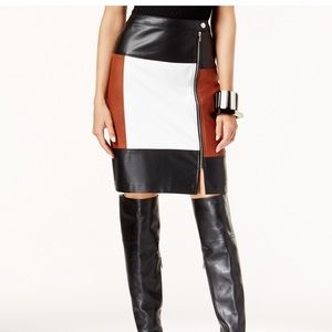 INC International Concepts Faux Leather Skirt